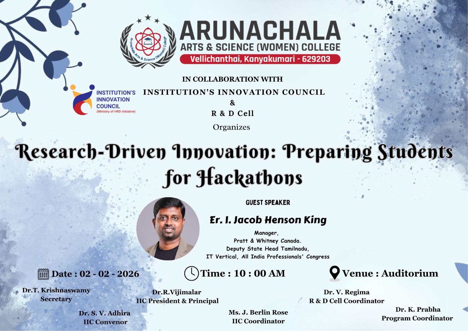 R&D Cell organizes Research Driven Innovation: Preparing Students for Hackathons